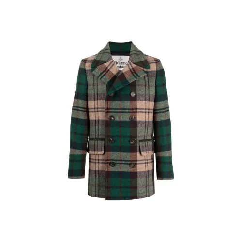 MARNI Two Tone Check Double Breasted Trench Coat