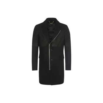 DAVID NAMAN Coats Men Black