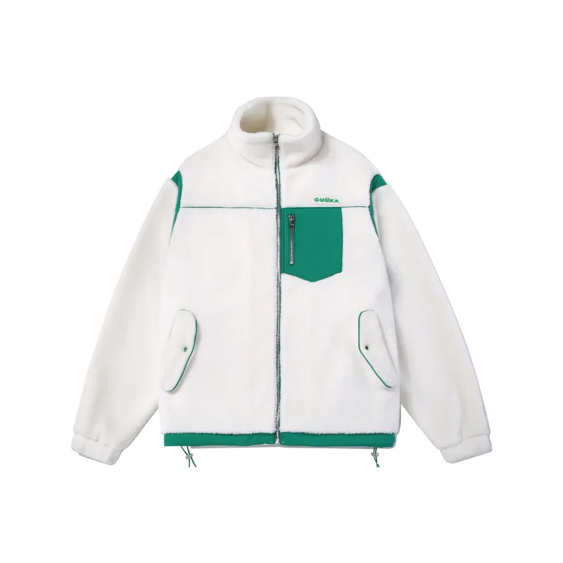 Guuka Velvet feel Coat Unisex White-0