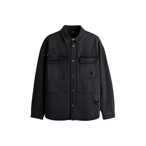 H&M 블랙 남성 데님 자켓