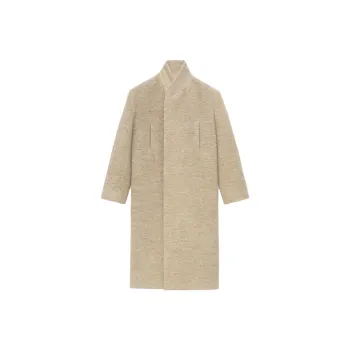 Fear Of God SS24 Season 8 Collection Wool Boucle Stand Collar Overcoat Coat Unisex Sand Dune/Dune