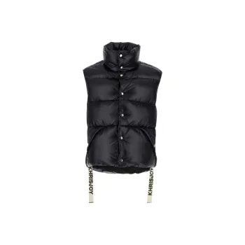 KHRISJOY Funnel Neck Shiny Puffer Gilet