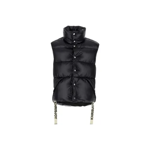 KHRISJOY Funnel Neck Shiny Puffer Gilet