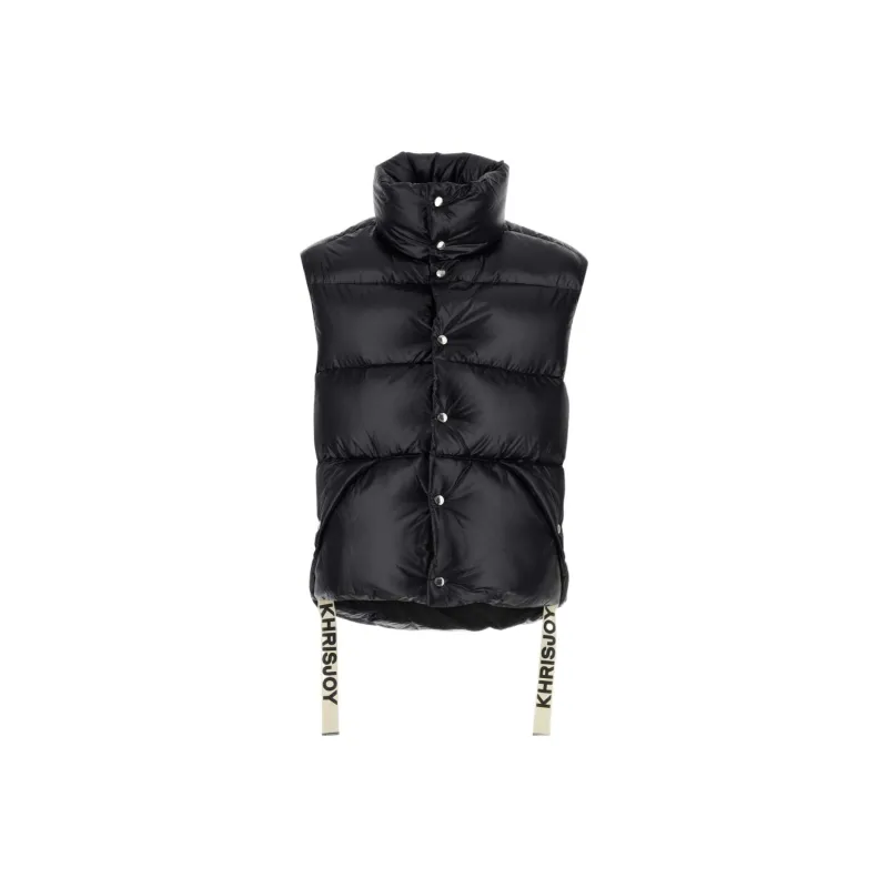 KHRISJOY Funnel Neck Shiny Puffer Gilet-0