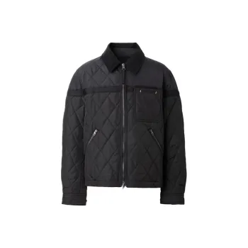 Burberry Men Diamond Pocket Zip Up Jacket Black