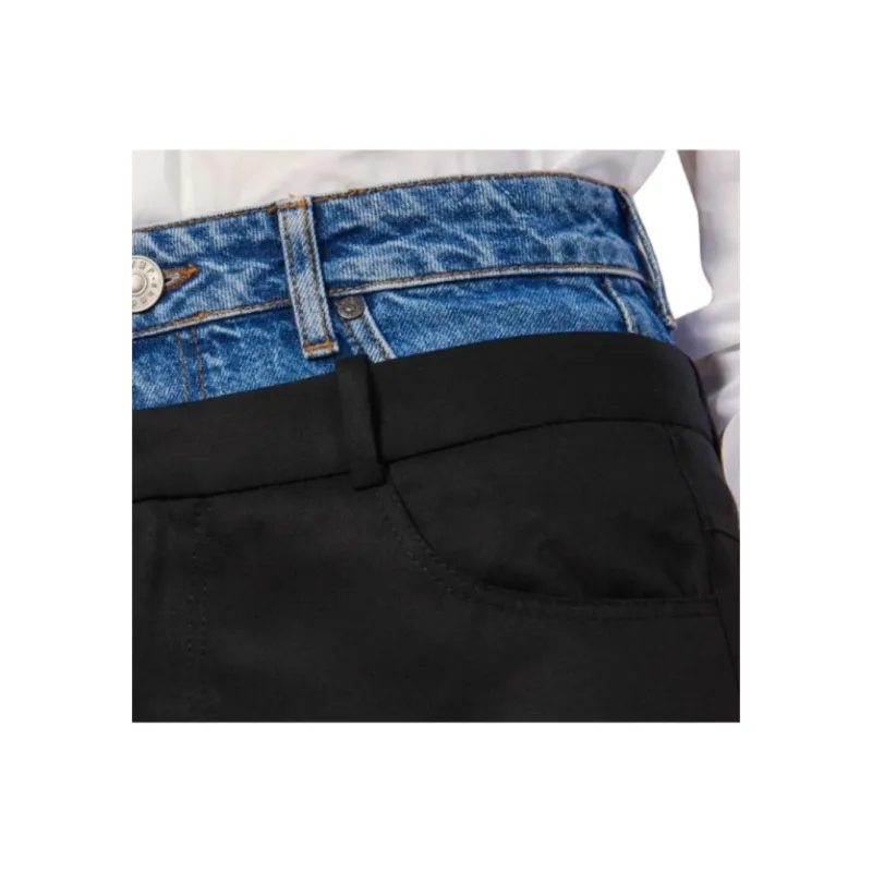 Sandro Denim Short Skirts Women's Black-1