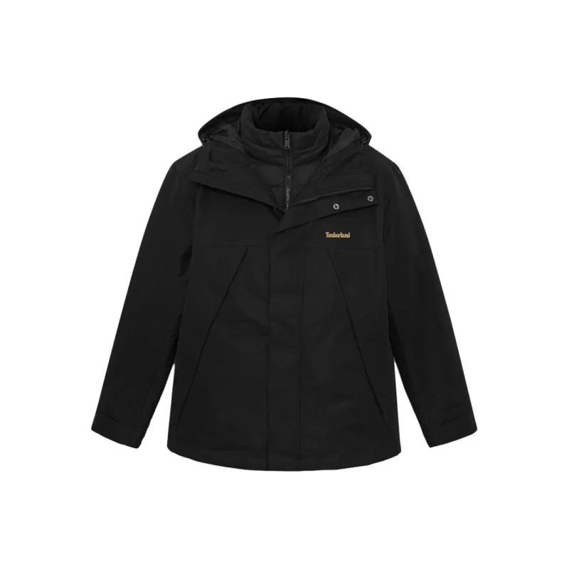 Timberland Water Resistant Windproof Breathable Warm Windbreaker Jacket Men's Black-0