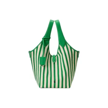 Polo Ralph Lauren Fabric Tote Bag, Shopping Bag, Shoulder Bag, Handbag Women's Green & White