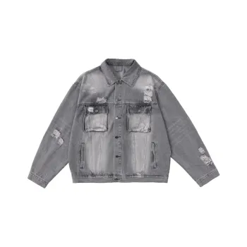 FDR Denim Jacket Unisex Gray White