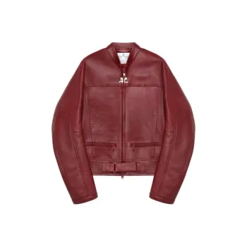 Courrèges Scuba Leather Bomber Jacket