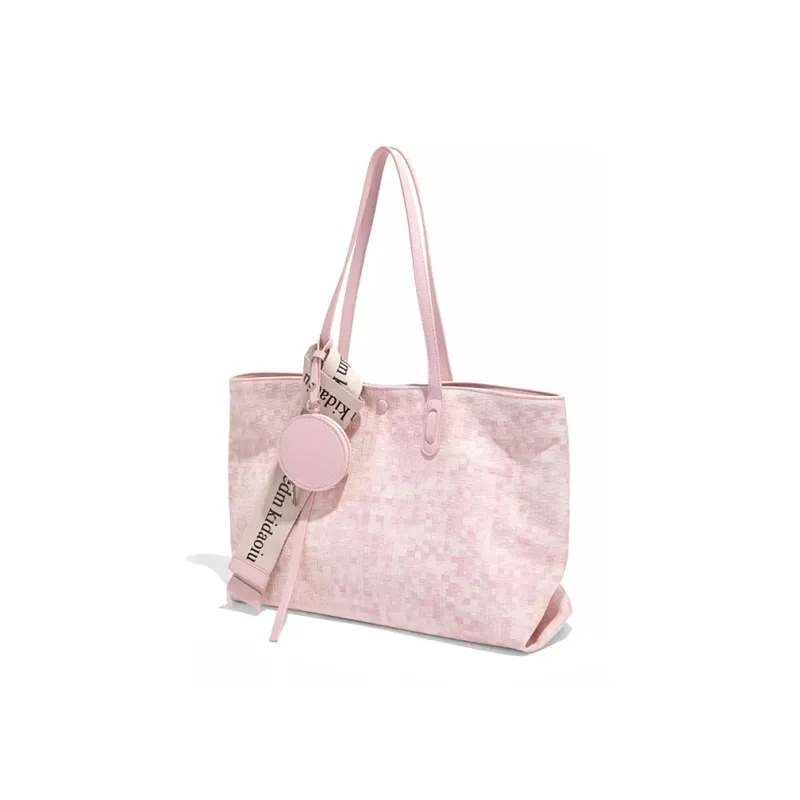 CLEVER& KETCH PU Tote Underarm Shoulder Bag Women's Pink/Blue-1