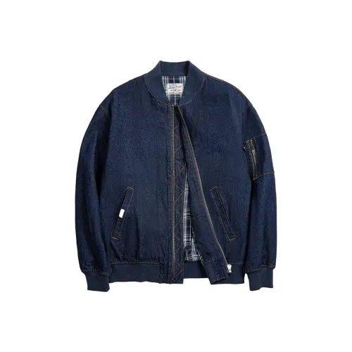 MADEN Jackets Men Denim Blue