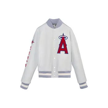 GUCCI X Mlb 2022 Leather Jacket With Angels Patch