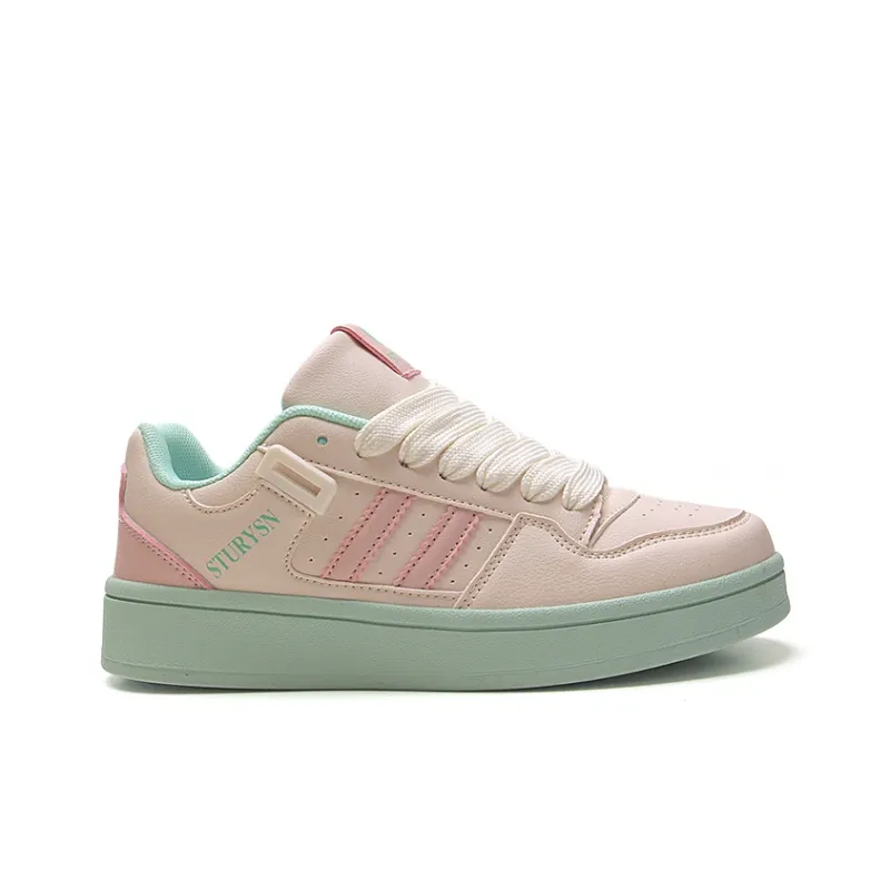 STUR YSN Wear resistant And Lightweight Low Top Skateboard Shoes Women's Honey Peach-2