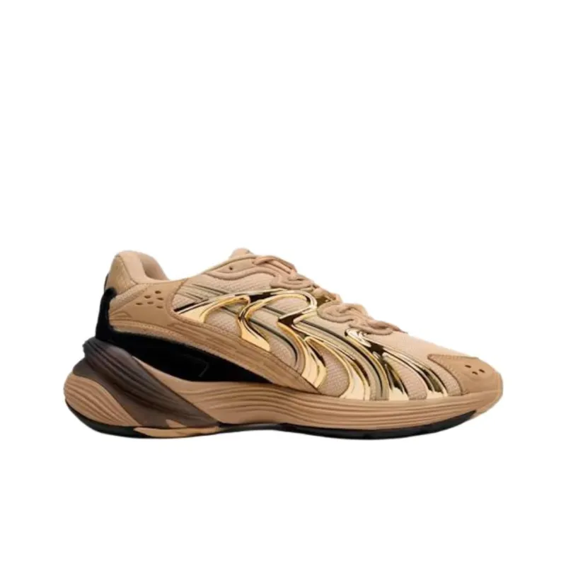 PUMA Inverse Rapid Anti Slip Wear Resistant Low Top Training Shoes Men's Brown Gold-1