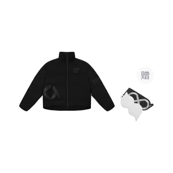 BIPOLAR Winter Down Jacket Unisex Black Dark Gray
