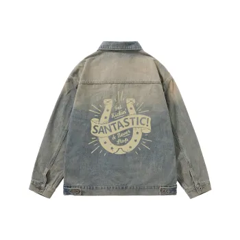 SANTASTIC Denim Jacket Men's Wheat Yellow