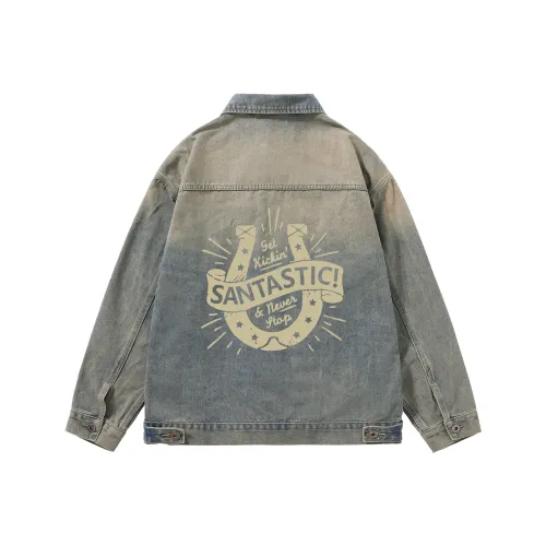 SANTASTIC Denim Jacket Men's Wheat Yellow