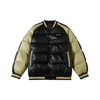 N MAX Down Jackets Men Black & Green Beads