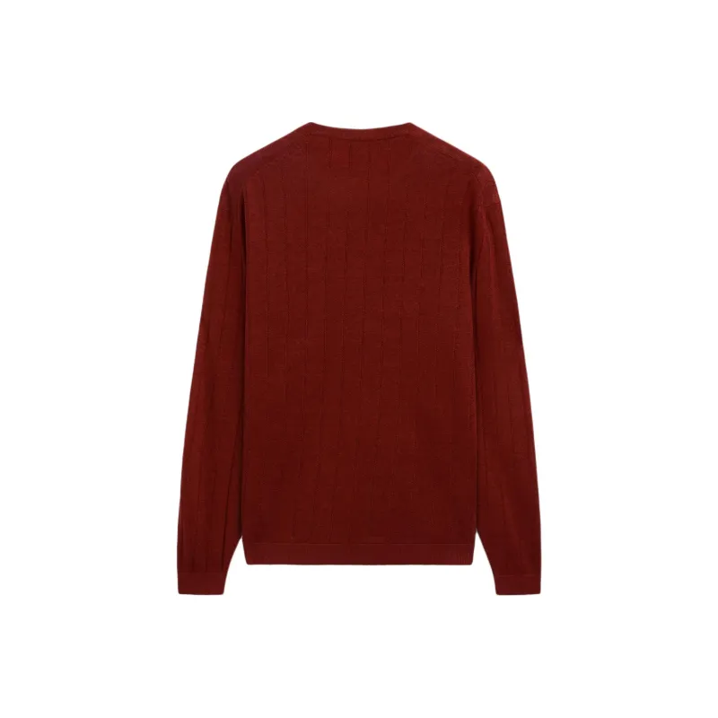 Massimo Dutti Sweater Men's Burgundy-1