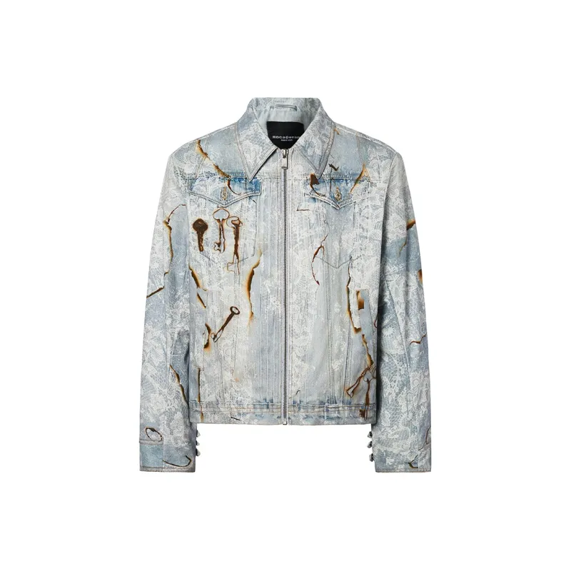 ROCAWEAR SS25 Denim Jacket Unisex Light Blue-0