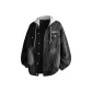 Stone-Washed Black Hooded