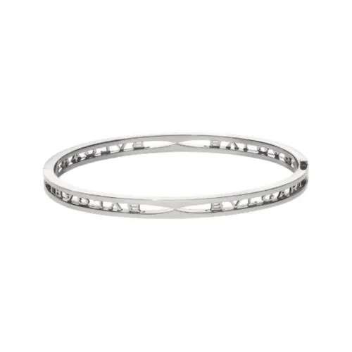 BVLGARI 18K White Gold Bangles Women's Silver
