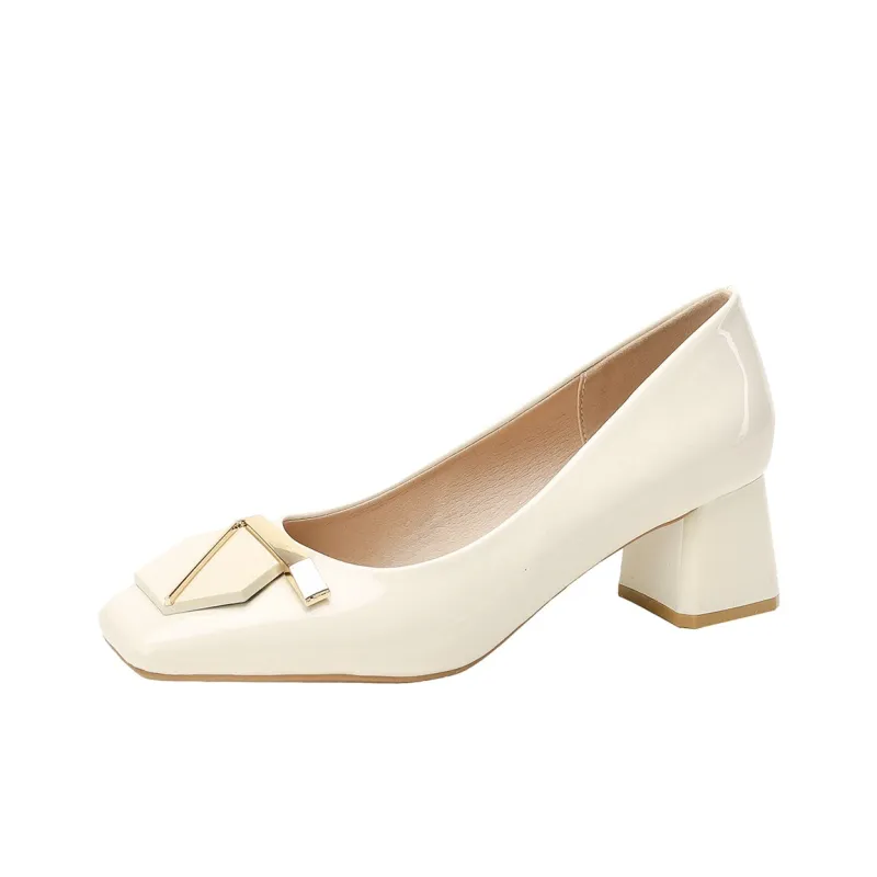 QITUMAUL Block Heel High Heels Women's-4