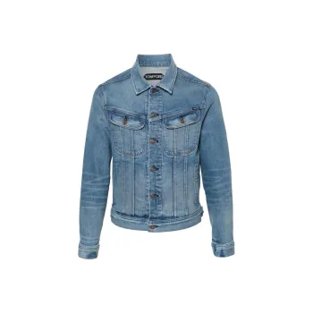 TOM FORD Logo Patch Denim Jacket