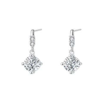 SHK Sterling Silver Earrings Women's Silver