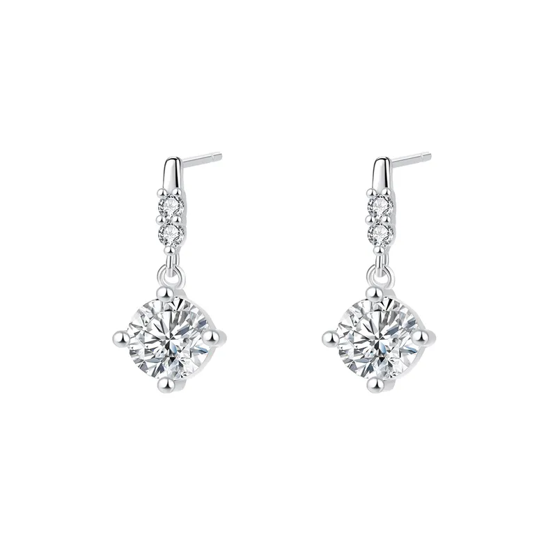 SHK Sterling Silver Earrings Women's Silver-0