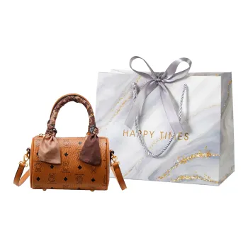 Miss Angel PU Handbag Women's Brown/Apricot