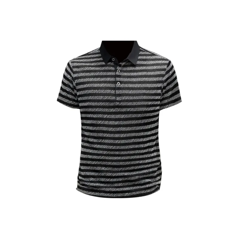 Devanro Polo Shirt Men's Black White-0