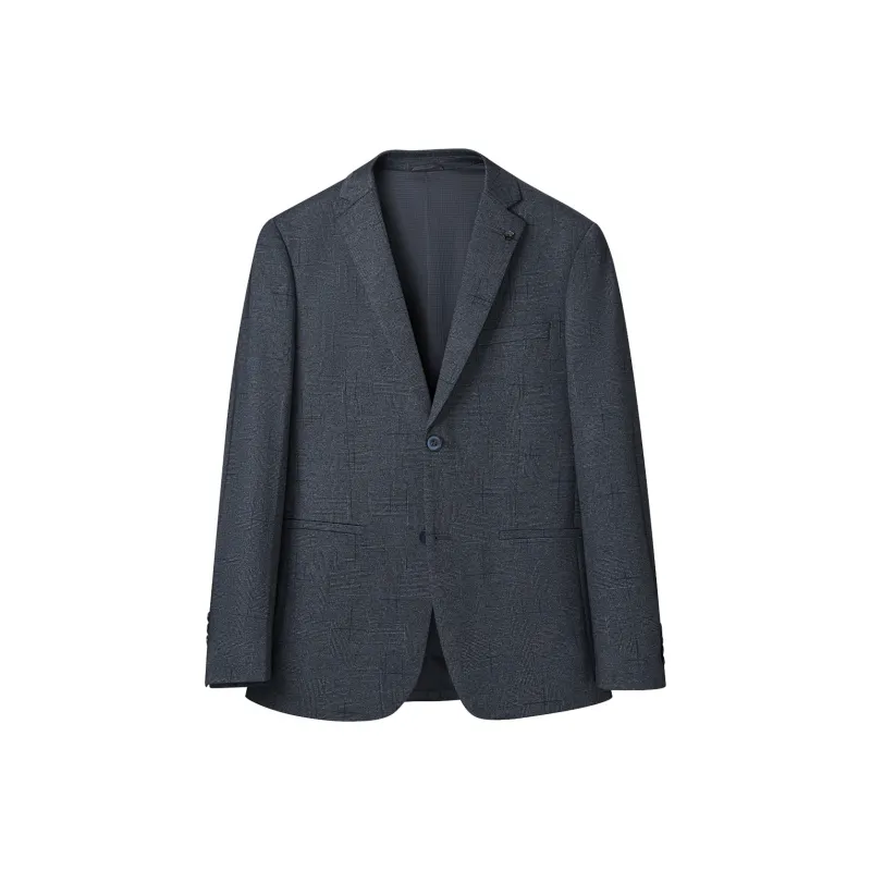 HLA Business Suits Men Blue Gray Pattern 16-0