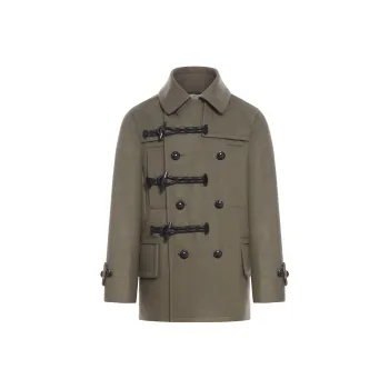 Sacai Frog Detailed Straight Hem Coat