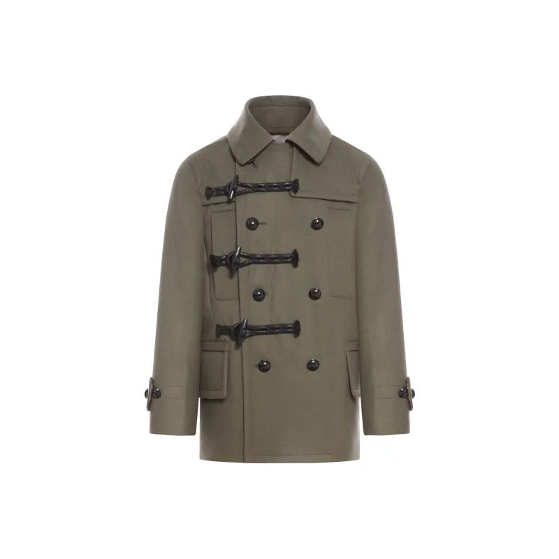 Sacai Frog Detailed Straight Hem Coat-0