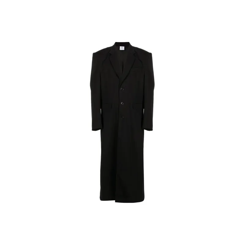 Vetements Boxy Single Breasted Molton Tailored Coat-0