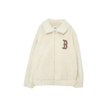 MLB Velvet Jackets Unisex Light Beige