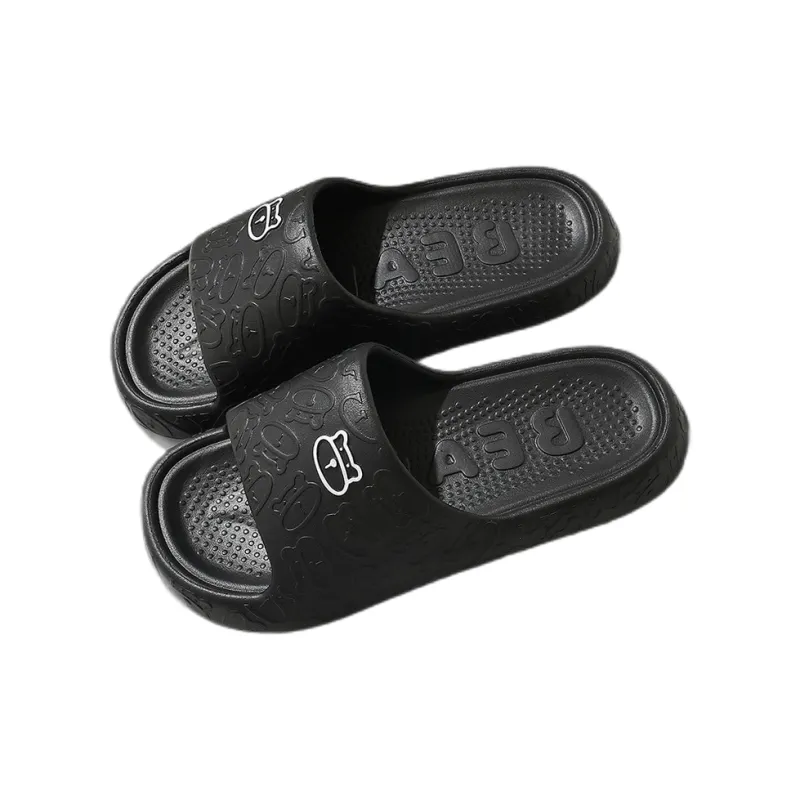 CEO EVA Quiet Home Bathroom Summer Slip Resistant Squashy And Bouncy Feeling Cartoon Bear Platform Slippers-9