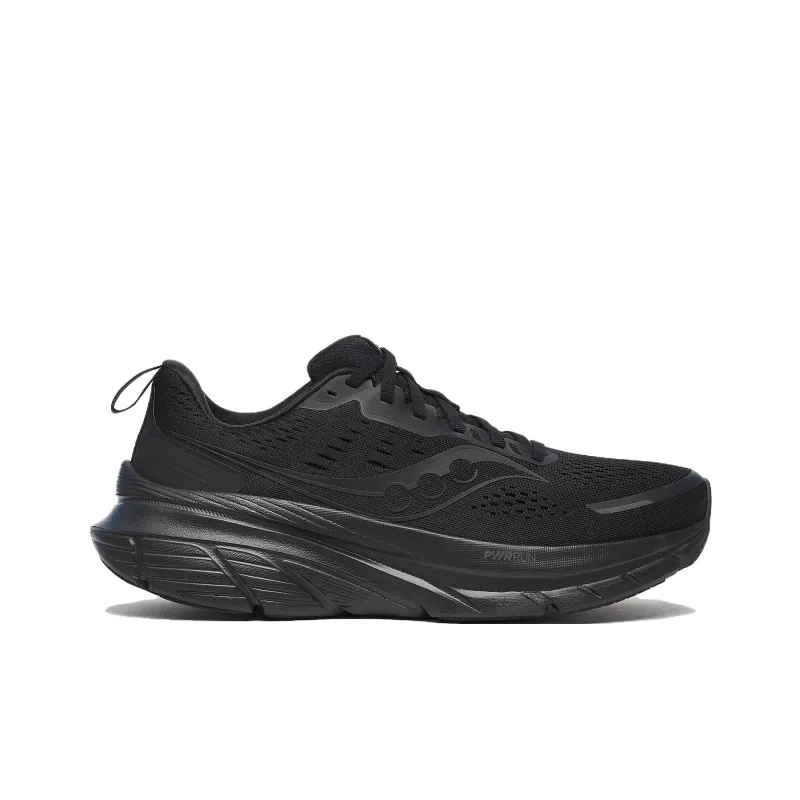 Saucony Guide 18 Cushioning, Wear Resistant Low Top Running Shoes Men's Black-1