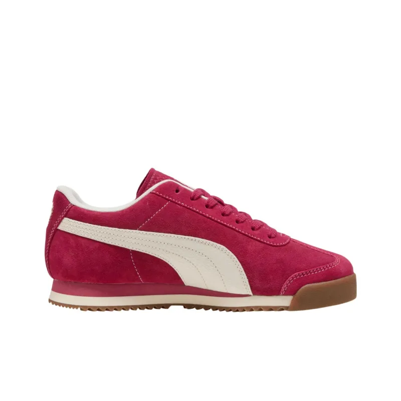 PUMA Roma Anti Slip Wear Resistant Low Top Casual Shoes Unisex Red-1
