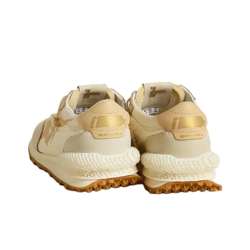 Golden Goose Marathon Low Top Casual Shoes Men's Beige-3