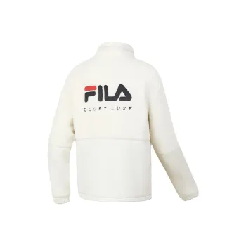 FILA Velvet Jackets Men Asparagus White