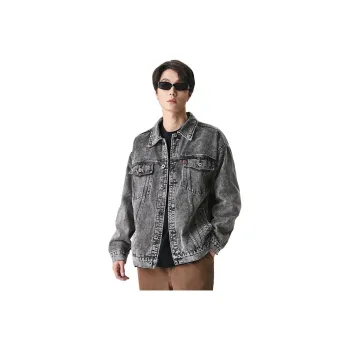 JASONWOOD Cowboy On The Run Denim Jacket Unisex Black Gray Color