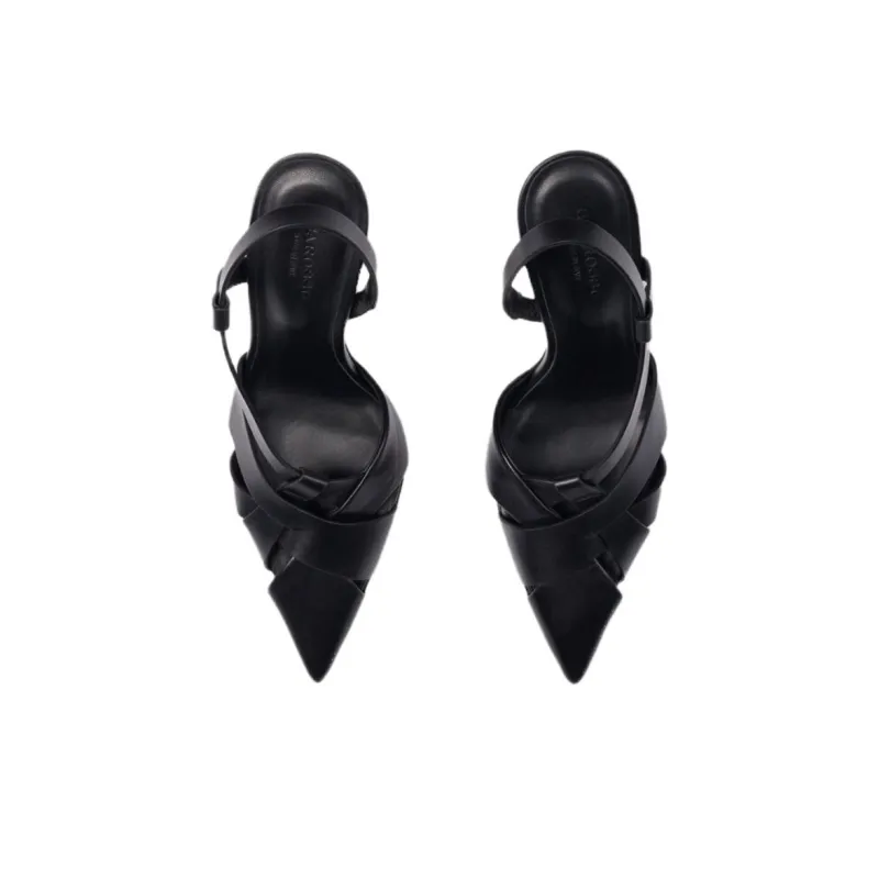 SCAROSSO 85mm Athena Strappy Pumps-3