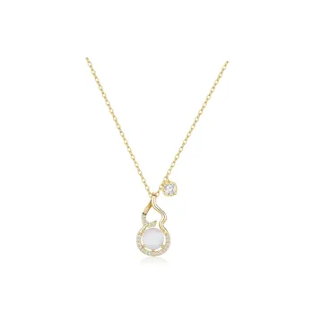 BNNYW Glass Cat Eye Jade Necklaces Women's