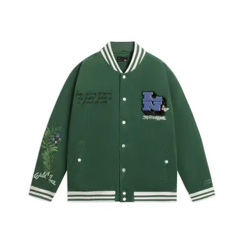 LiNing Skateboard Baseball Jerseys Men Pine Green