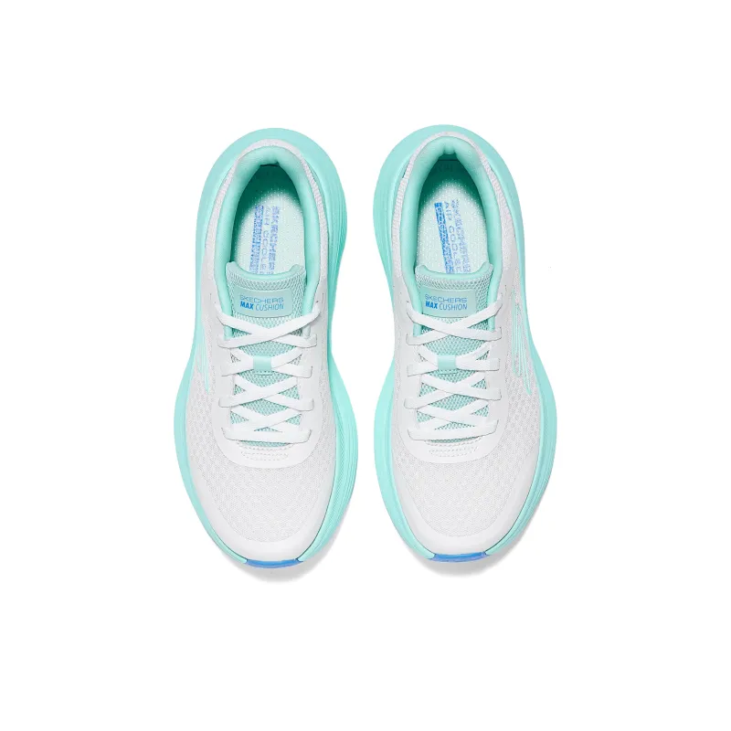 Skechers Women's GO Series Cushioning Slip Resistant And Abrasion Resistant Low Top Running Shoes Women's White Blue-3
