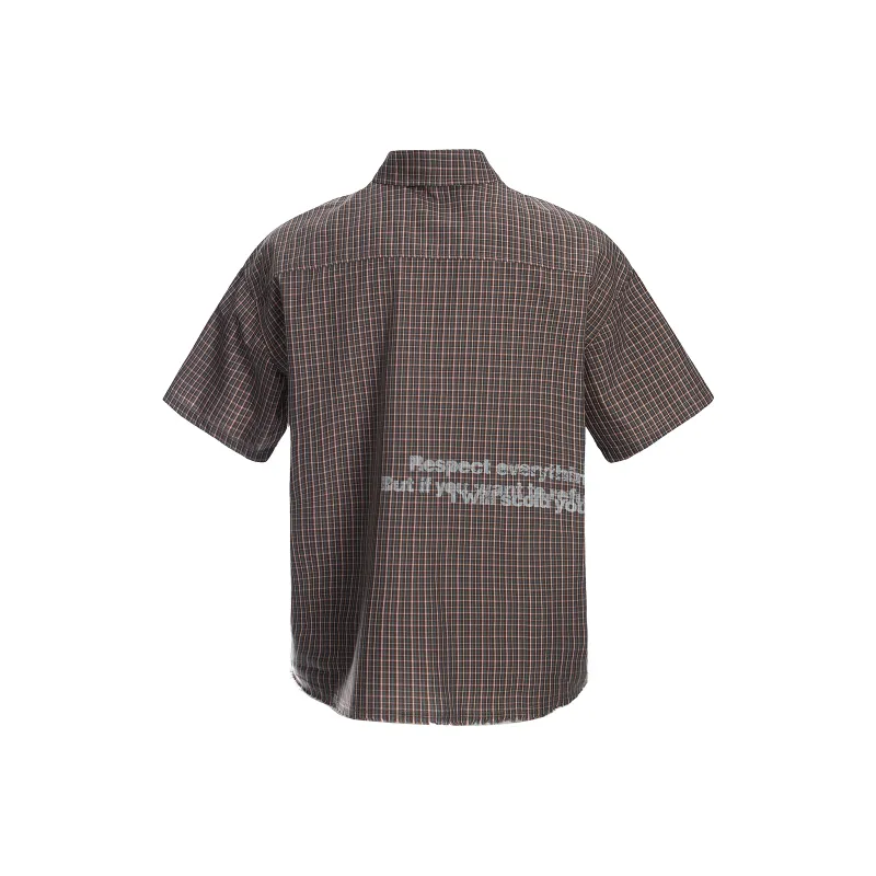 Libito Shirt Women's Brown Pink Plaid-1