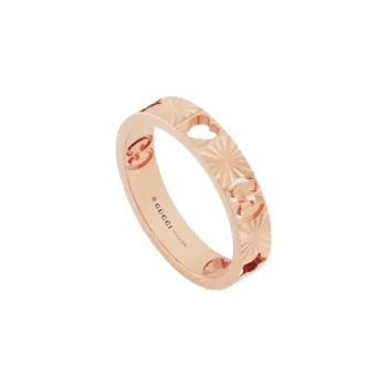 GUCCI 18K Gold Rings Unisex Rose